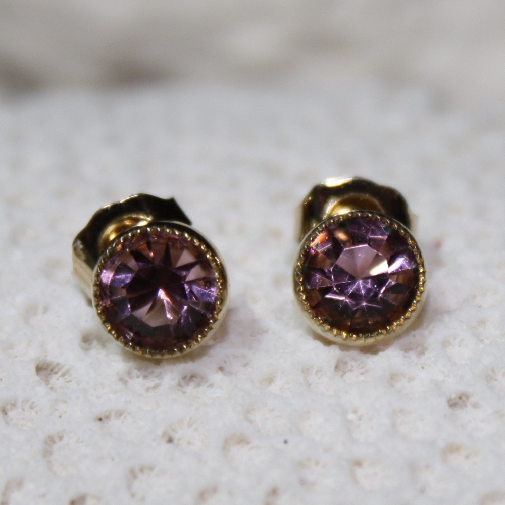 Purple Crystal Earrings